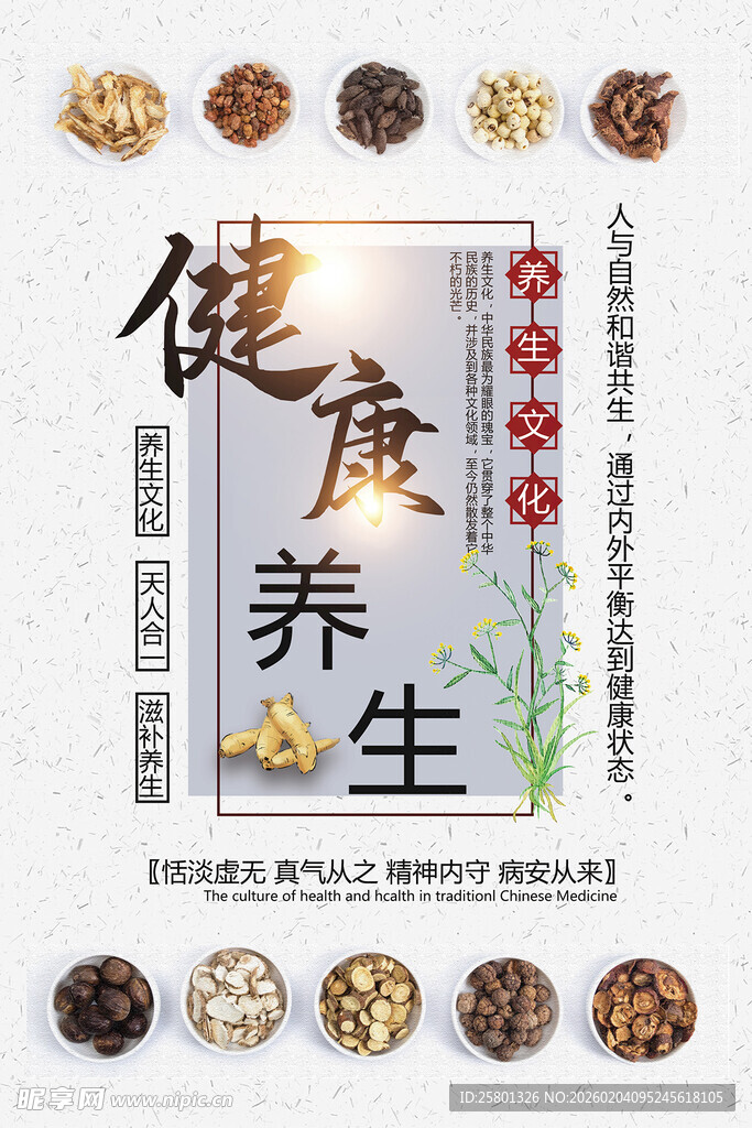 健康养生食材展示