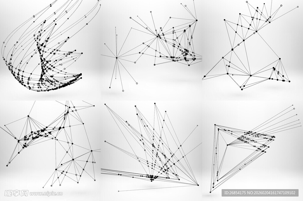 手绘几何线条艺术图案