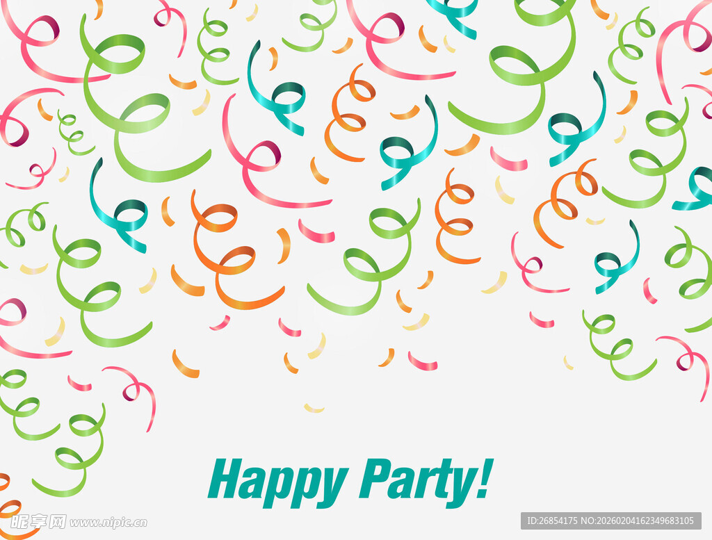 欢乐派对彩带背景图