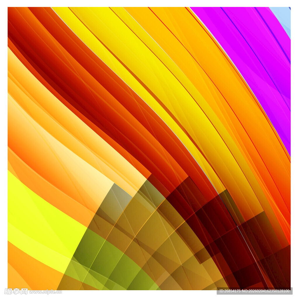 多彩动感线条抽象背景图