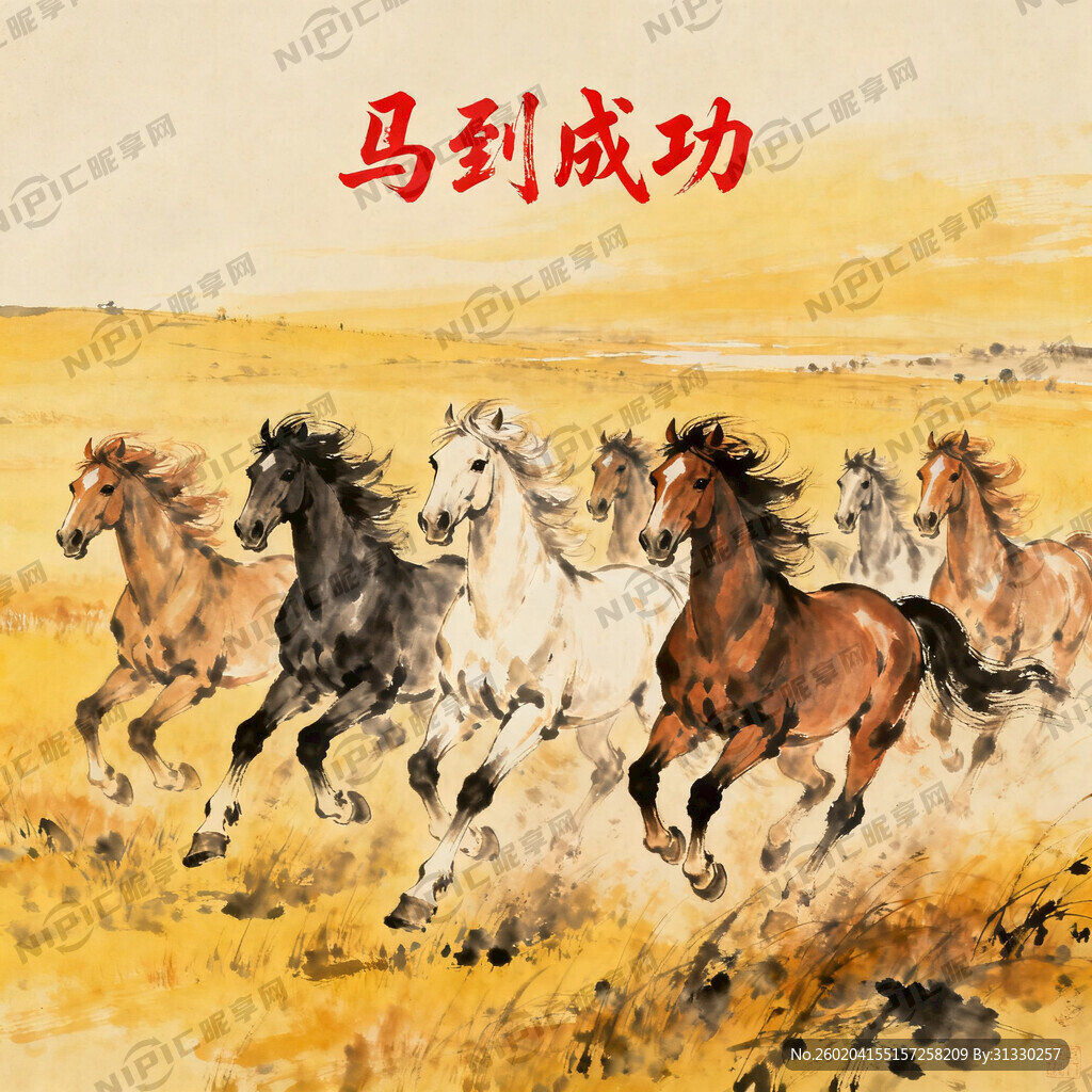 马到成功 8匹马