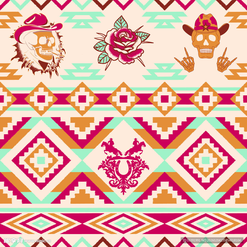 墨西哥风格几何图案装饰