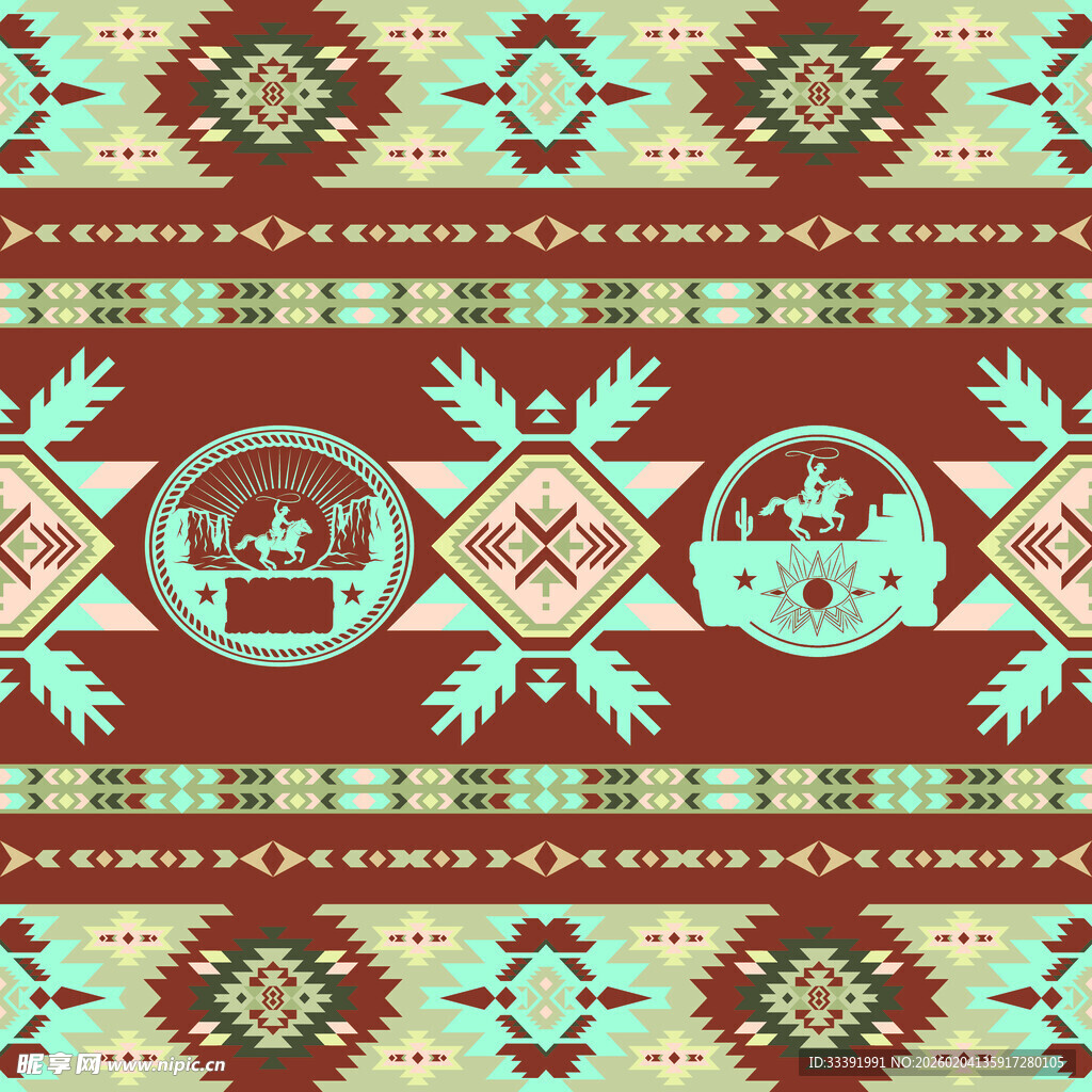 复古民族风几何图案纹理