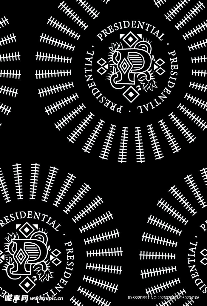 黑白圆形图案纹理背景