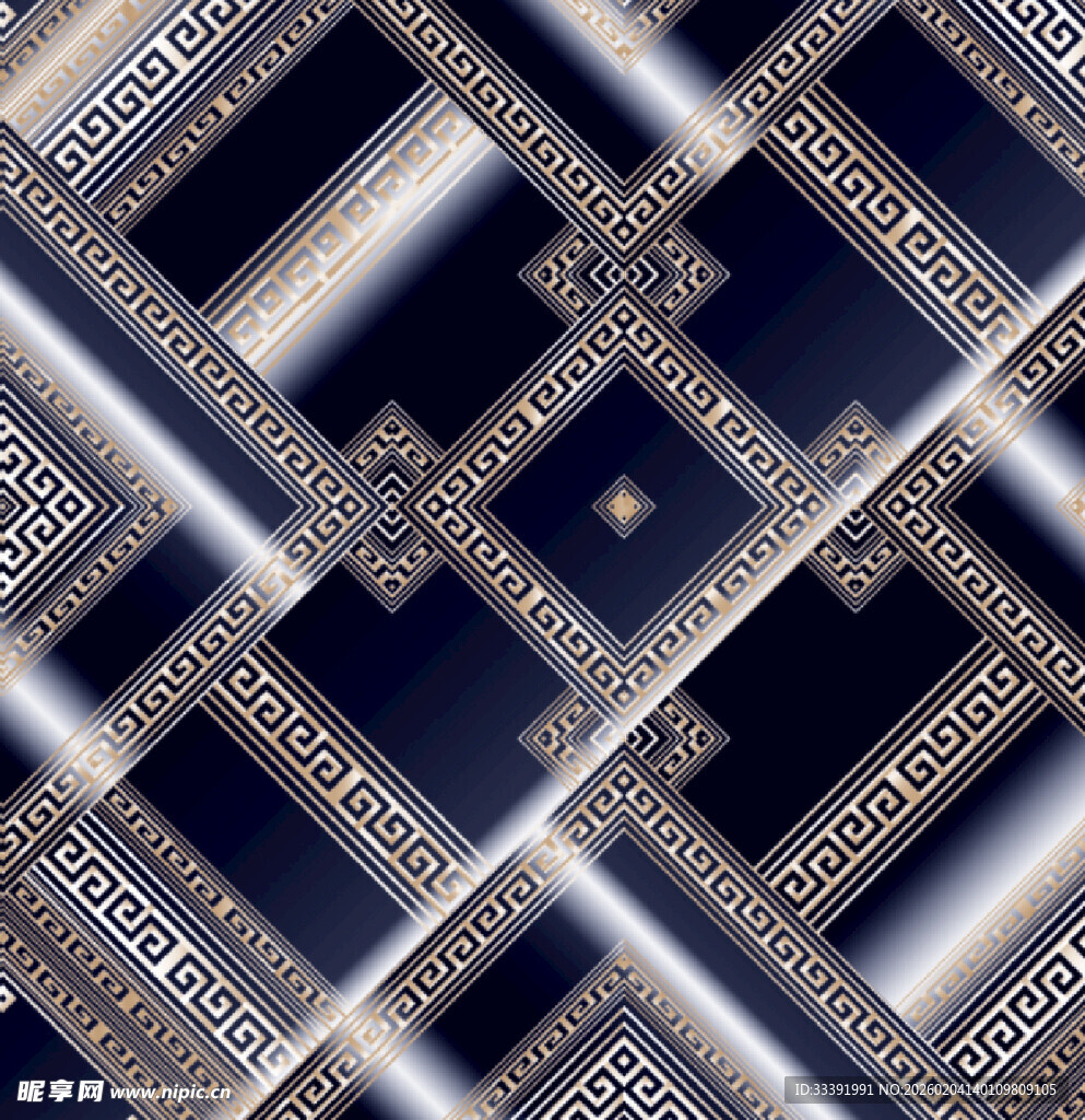 几何图案复古风无缝纹理