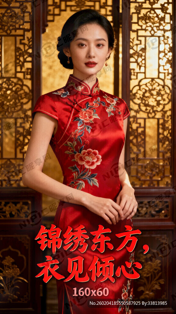 旗袍服装图片 尺寸160x80