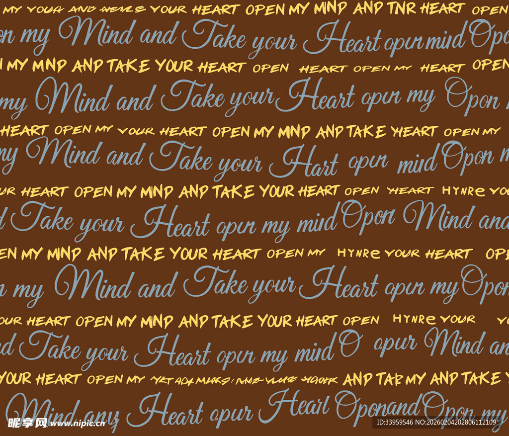 手写风格文字图案背景