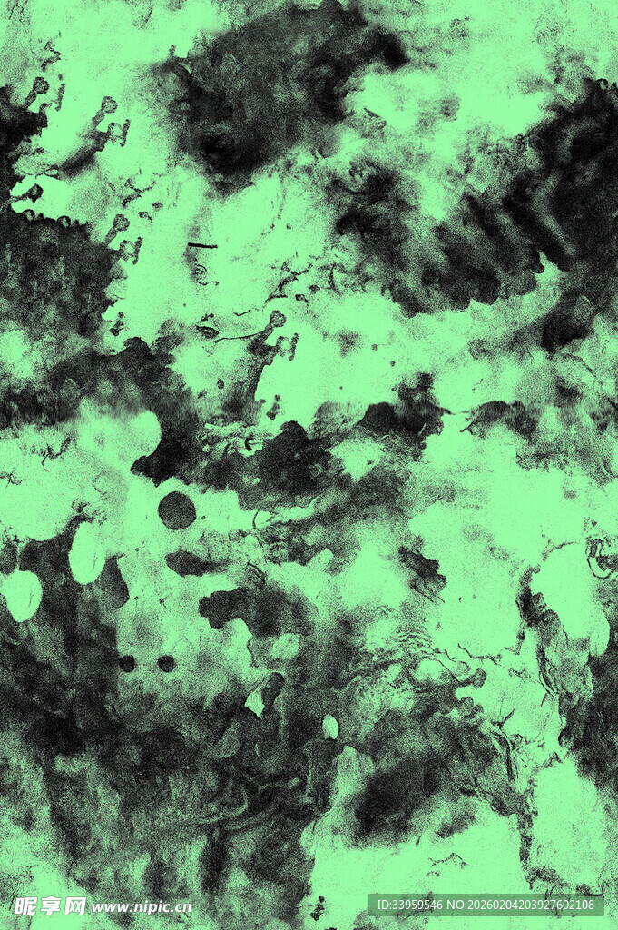 绿色抽象水墨纹理图案