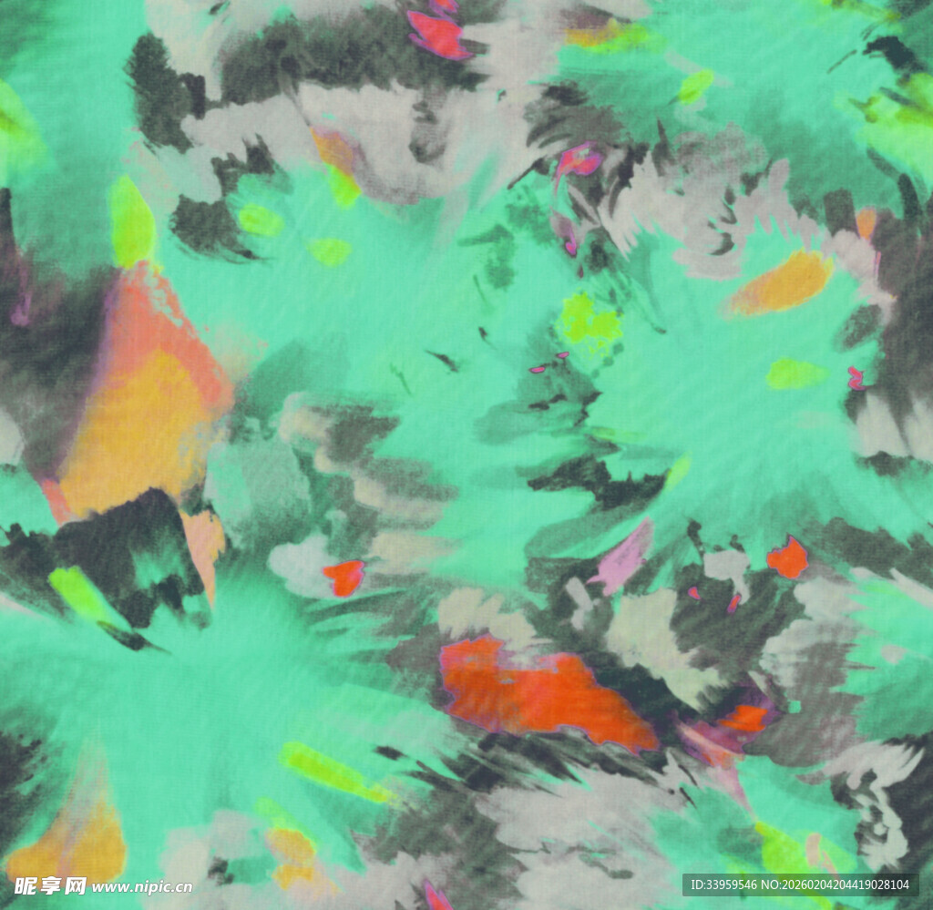 抽象多彩水墨纹理图案