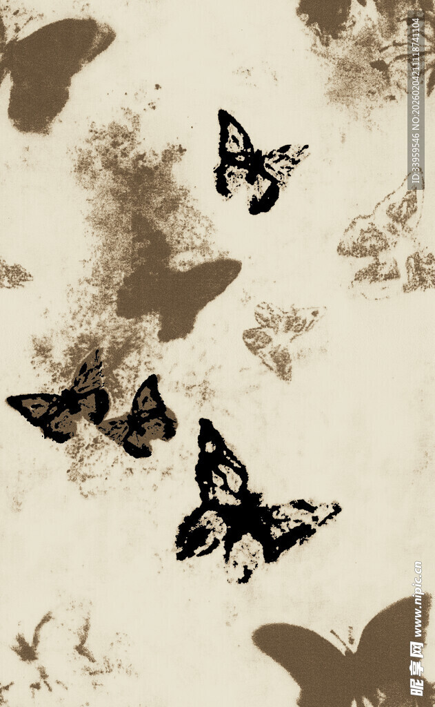 飞舞的蝴蝶剪影