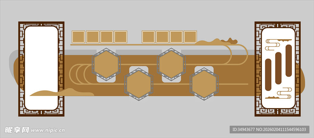 复古风格木质装饰条