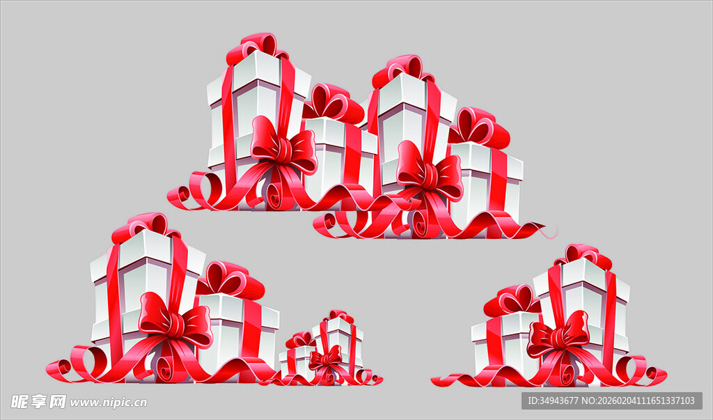 红色蝴蝶结装饰摆件