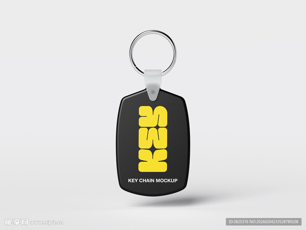 黑色挂件钥匙扣展示样机