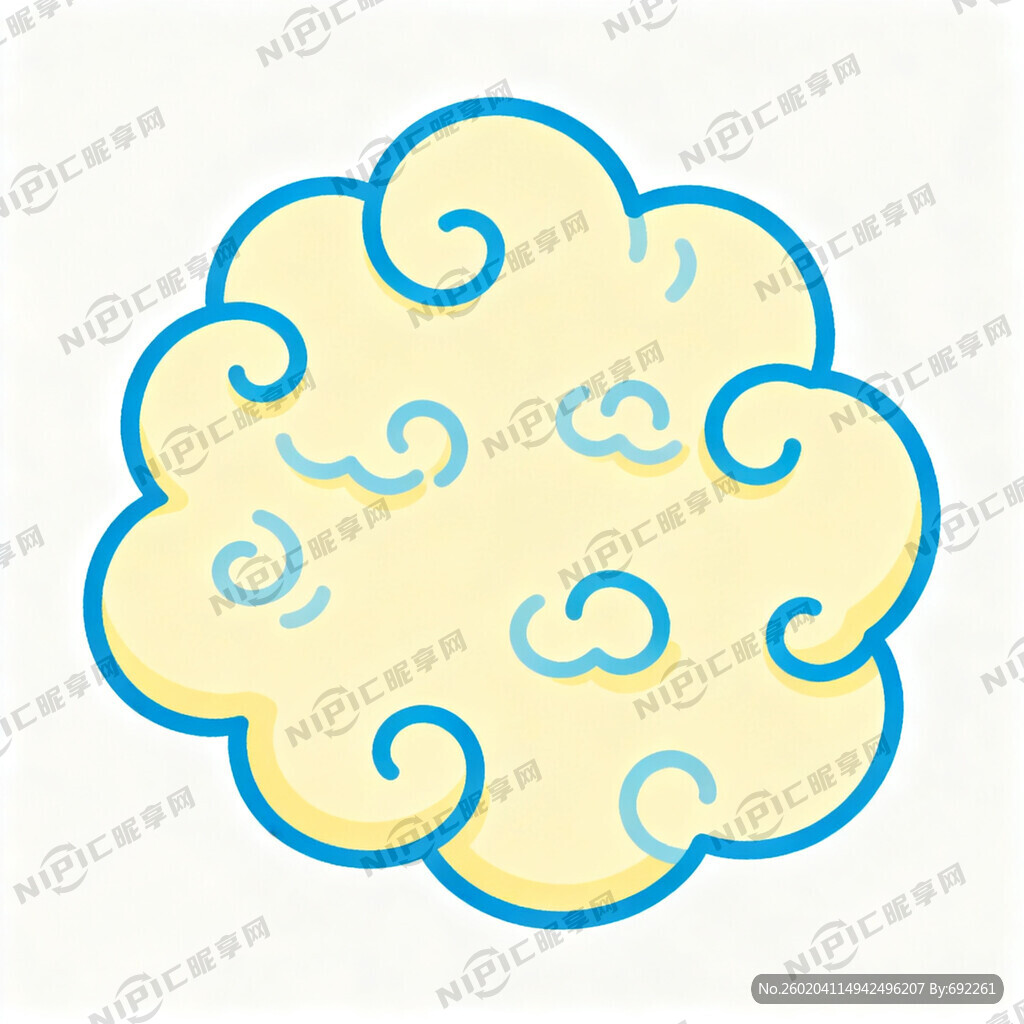 卡通手绘祥云 一朵一朵