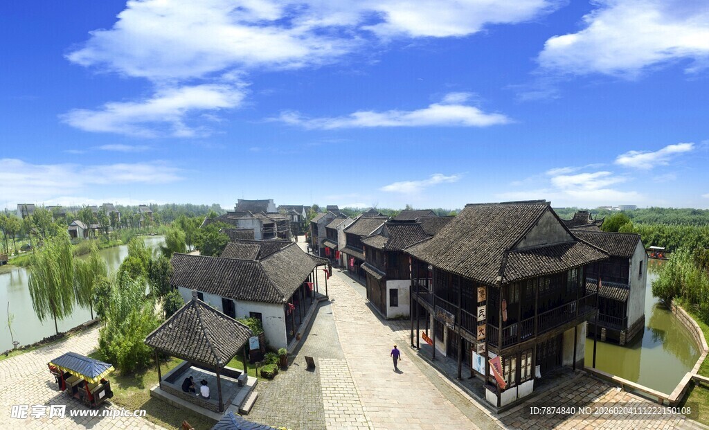 中式村落景观俯瞰