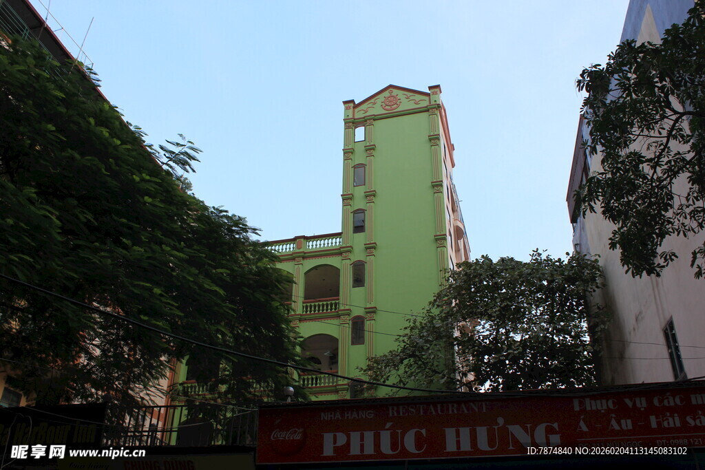 越南绿色警局建筑外观