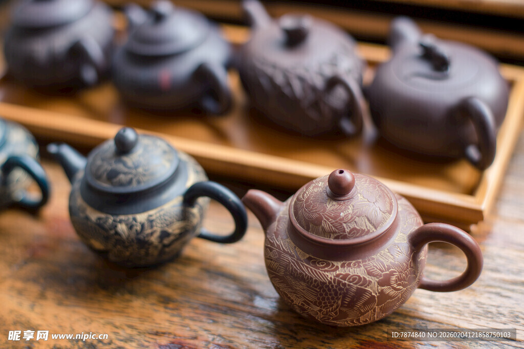 精致古朴的传统手工紫砂壶