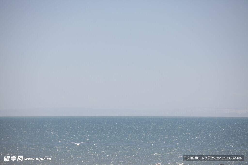 平静海面 蓝天之下的景致