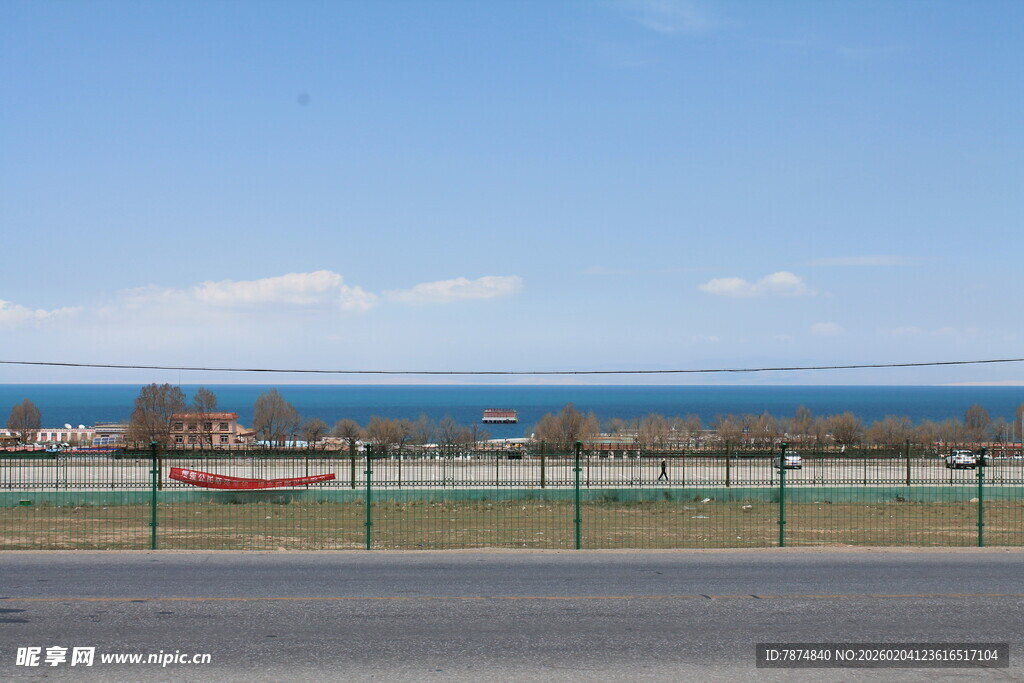 海边围栏风景