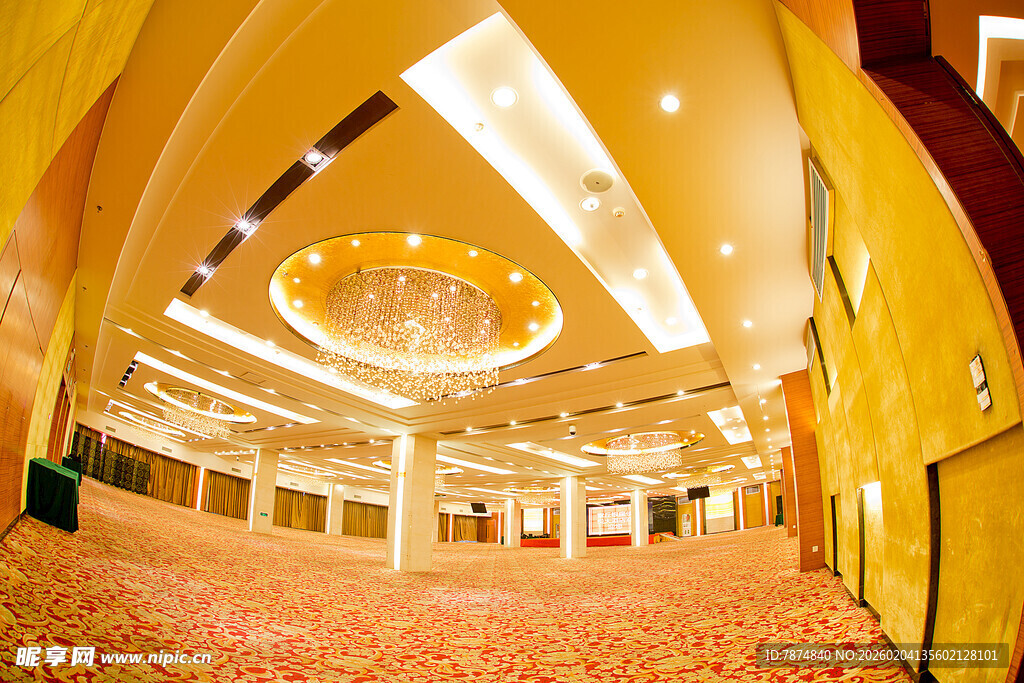 豪华宴会厅内部精致场景