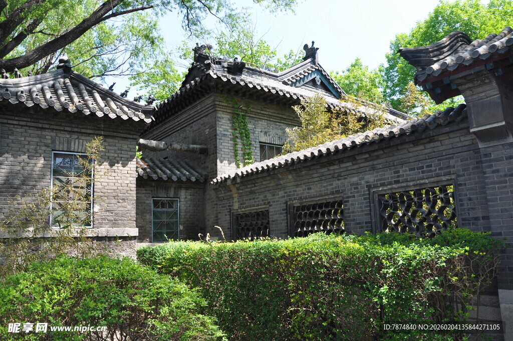 中式古建 绿植环绕的景致