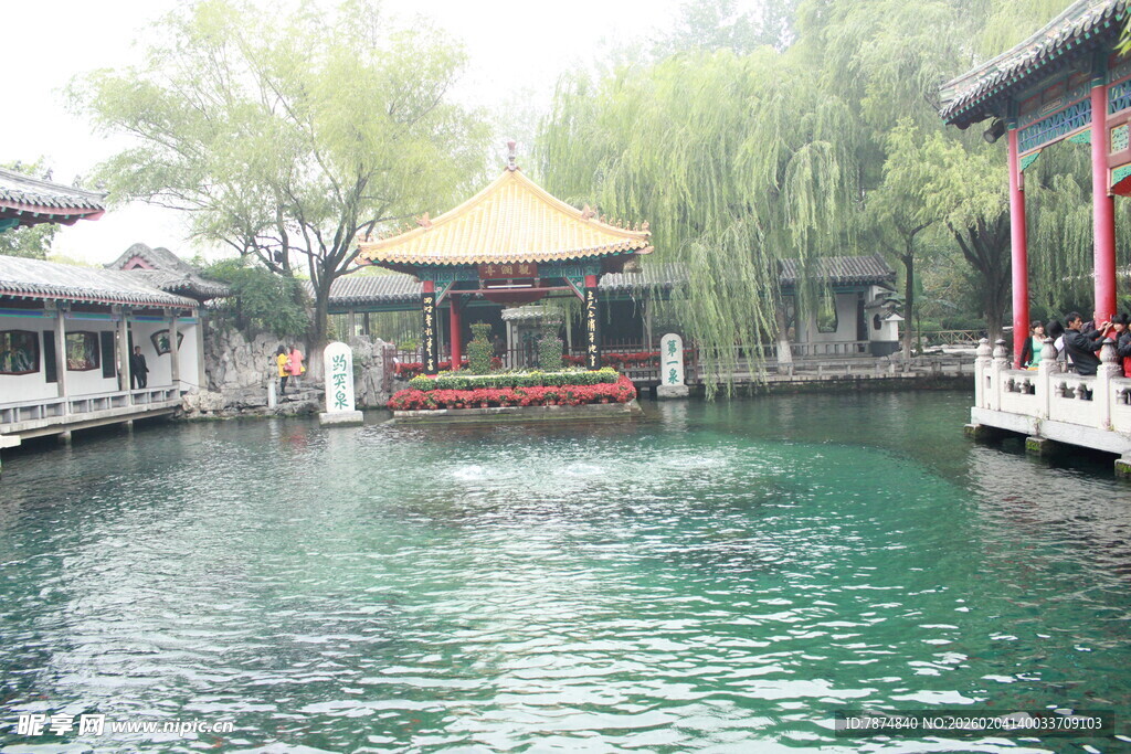 中式园林水景古韵风光