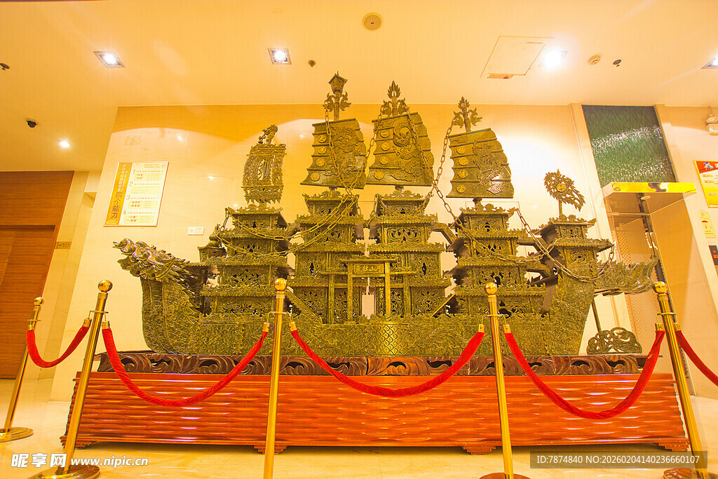 古代战船模型展示