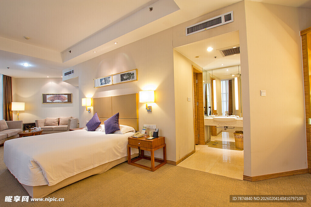豪华温馨的酒店客房空间