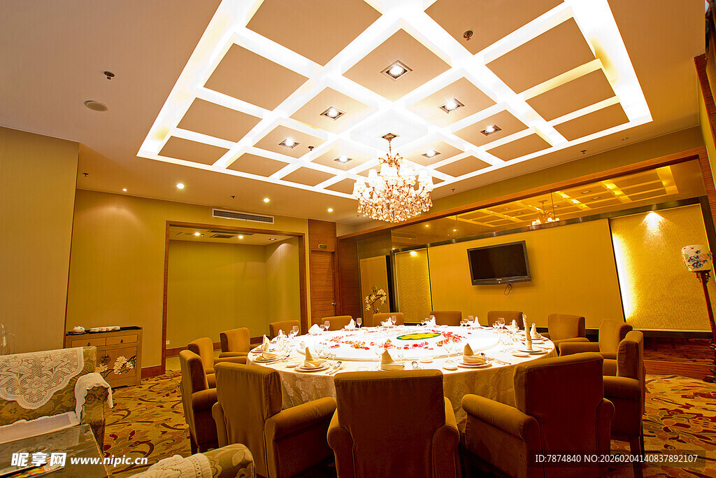 豪华酒店宴会厅内部场景
