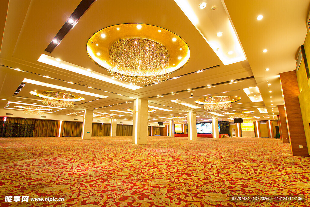 豪华宽敞的大型宴会厅