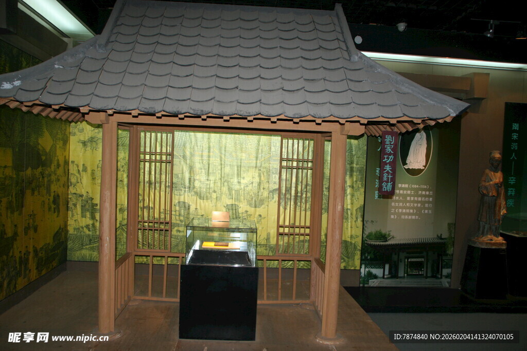 日式传统亭子室内展示