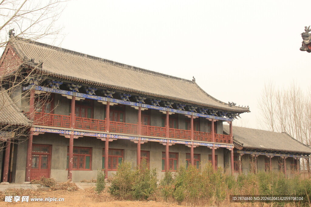 中式古建筑庭院景观