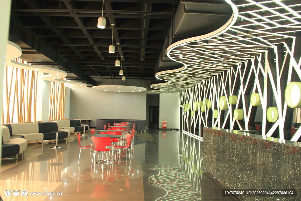 现代风格室内大厅空间