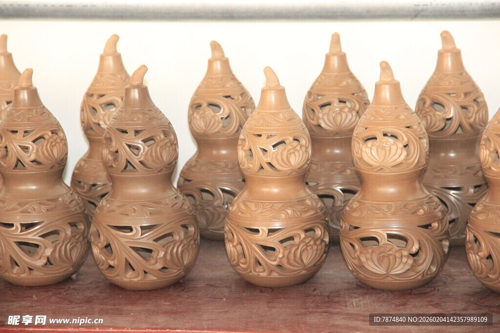 精美雕刻葫芦工艺品展示