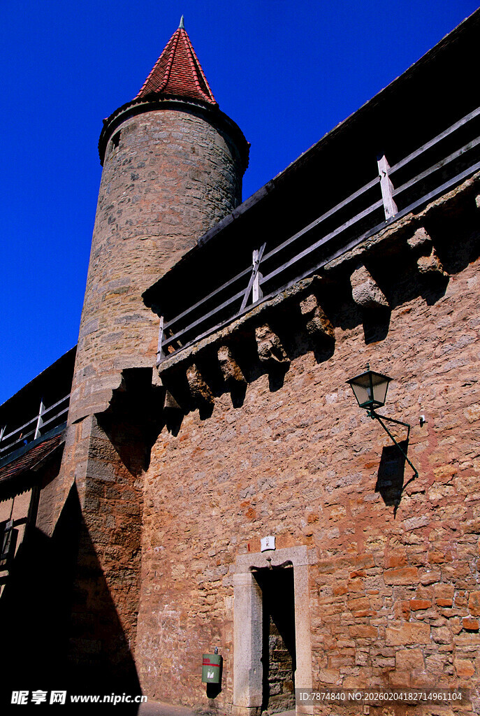 德国古老城堡塔楼建筑景观