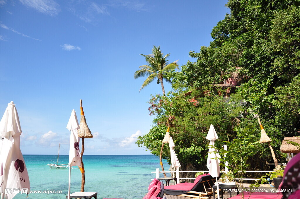 美丽海滨度假场景