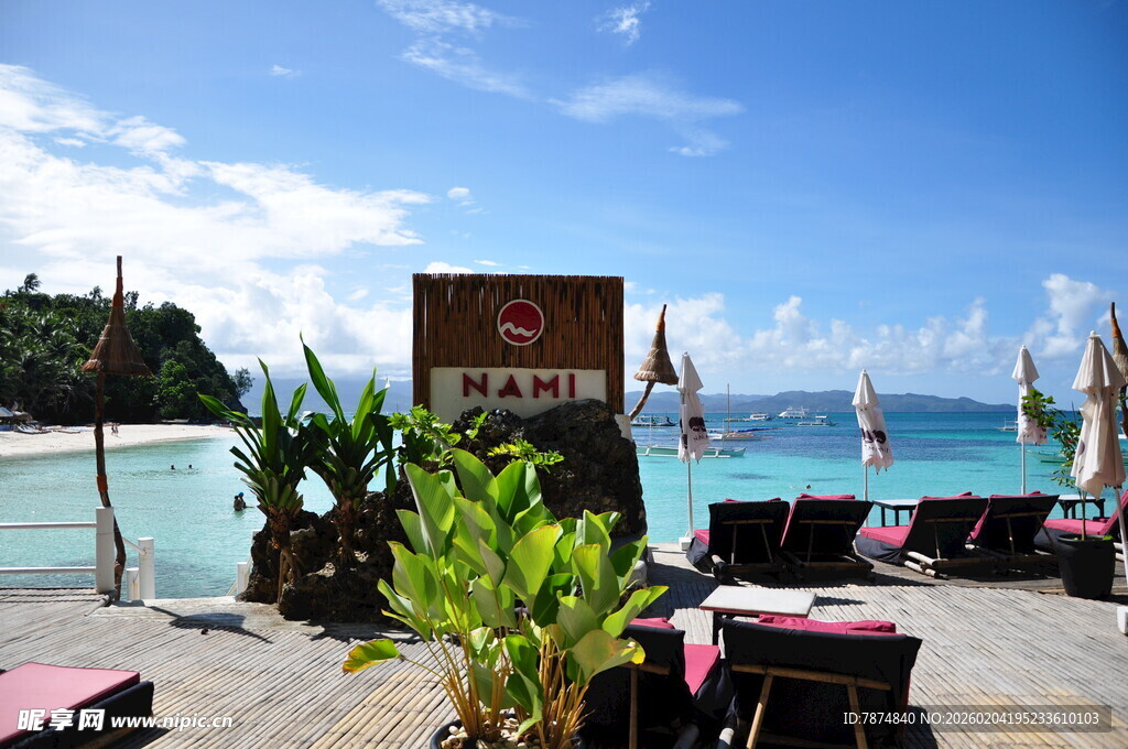 海边休闲露台景观