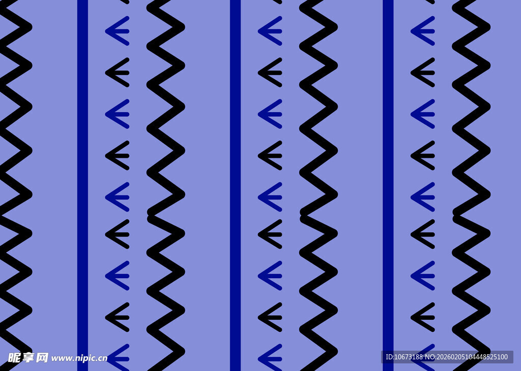 蓝色几何图案无缝背景图