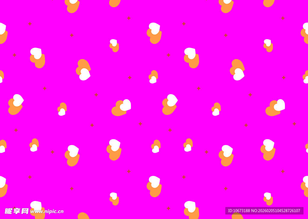 粉色背景上的多彩小元素