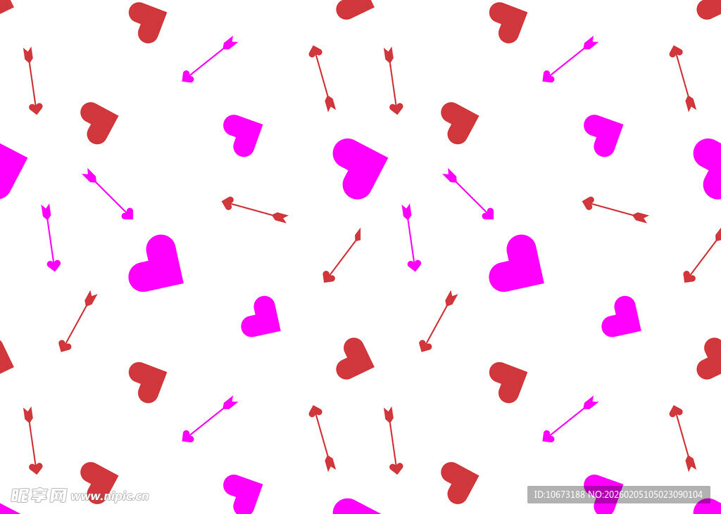 爱心箭头图案背景