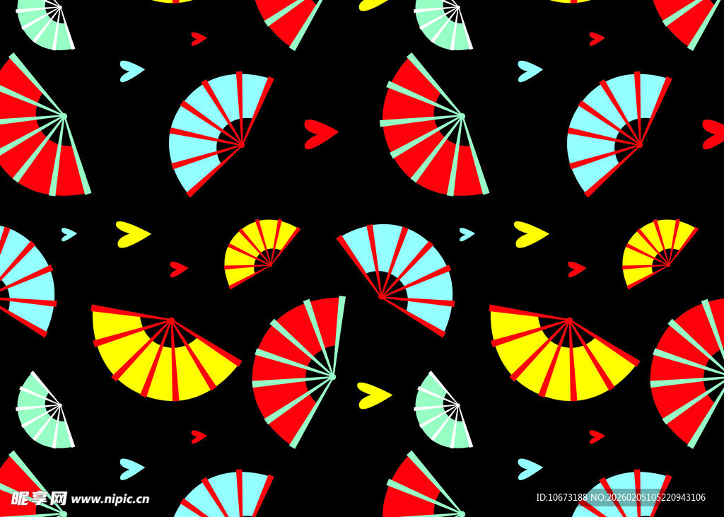 日式和风折扇图案背景