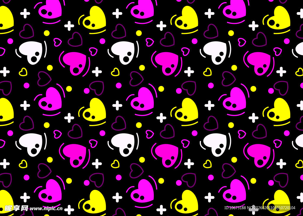 多彩卡通图案背景