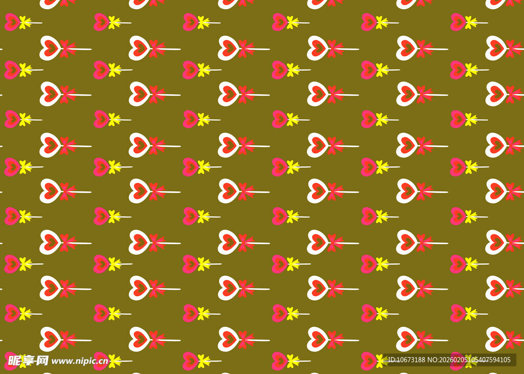 绿色底水果图案无缝背景