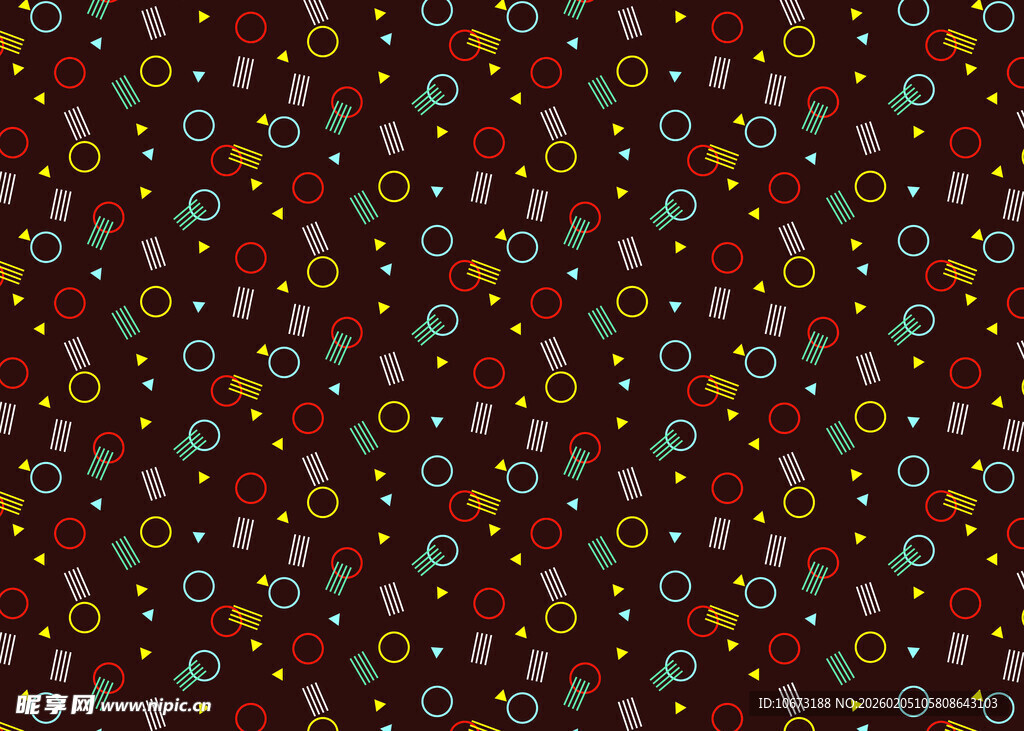 多彩碎花图案布料纹理