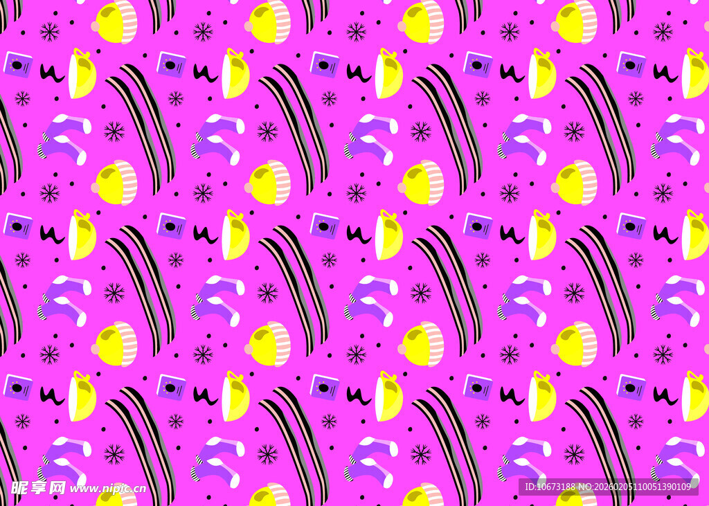 粉色背景多彩图案纹理