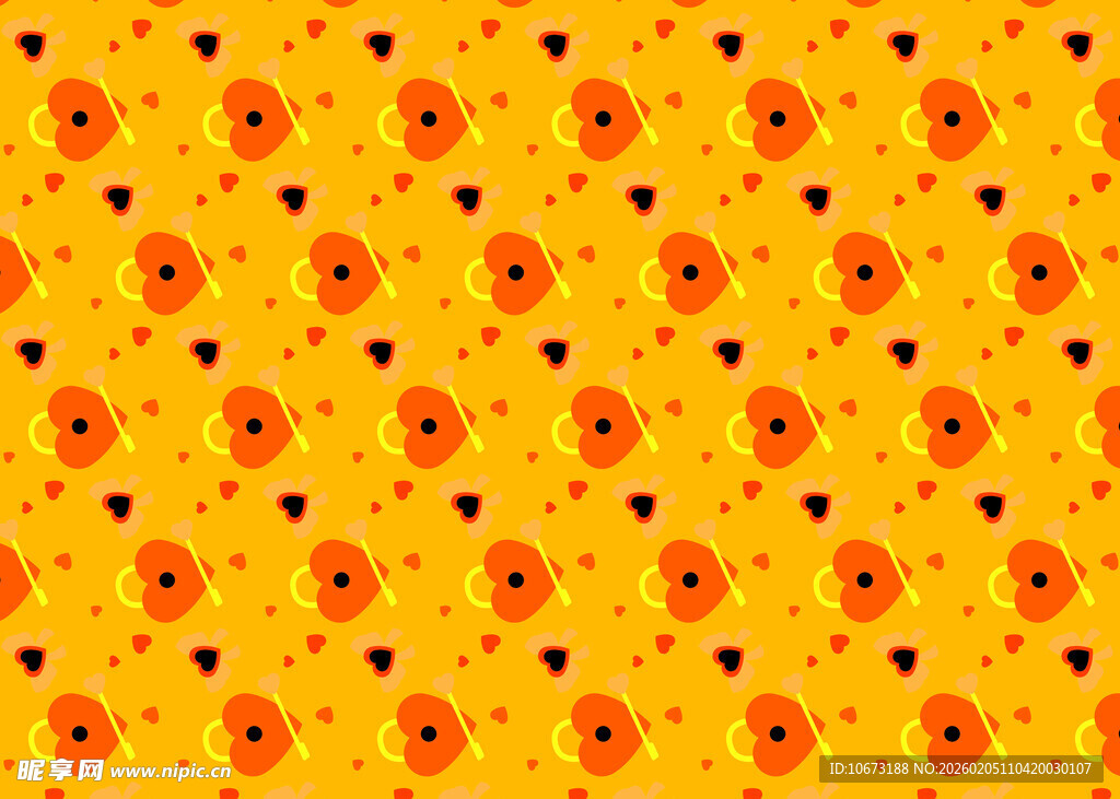 黄色花卉图案背景