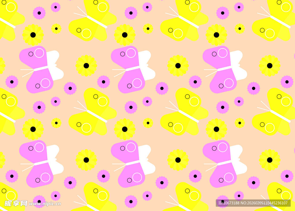 多彩卡通图案背景