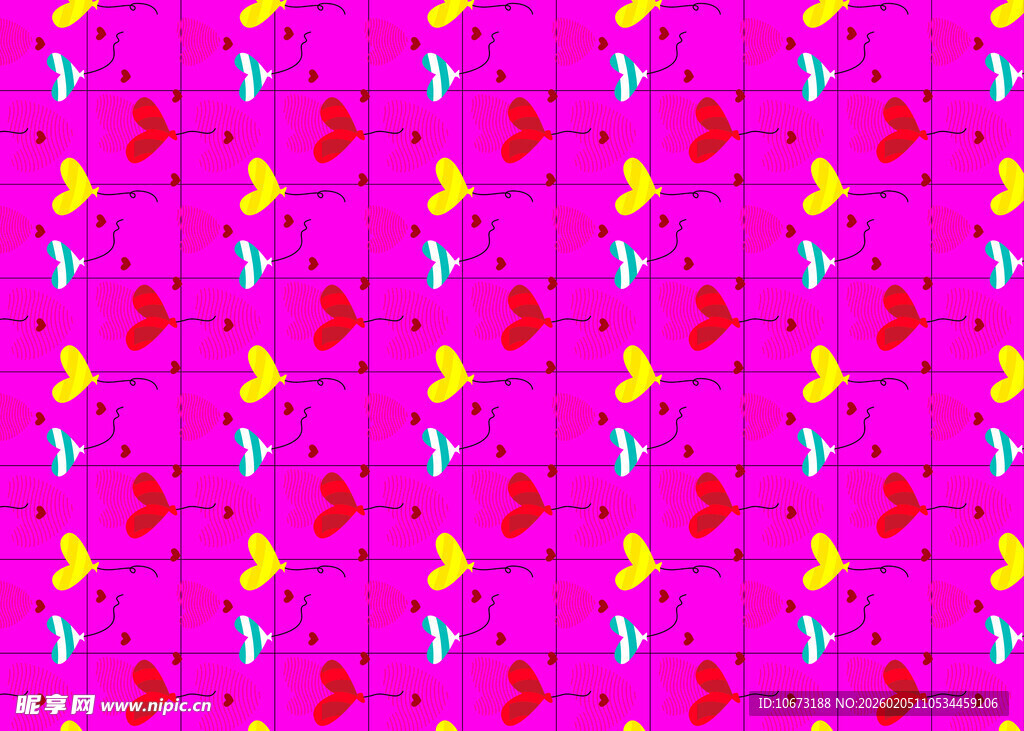 粉色花卉图案无缝背景