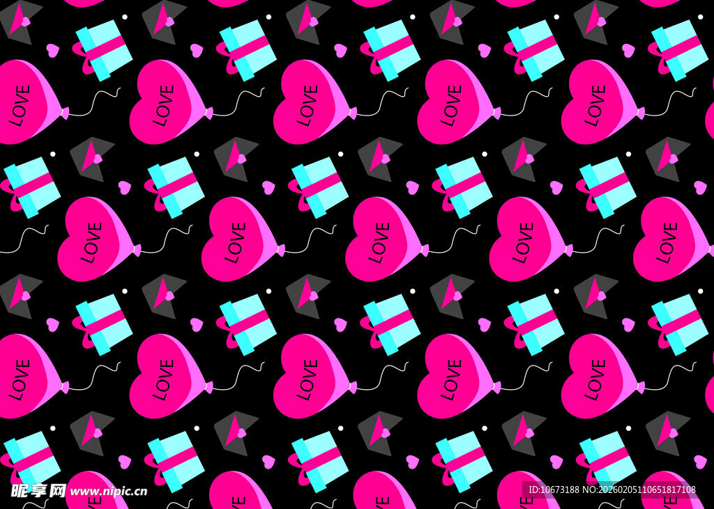 粉色心形图案背景纹理