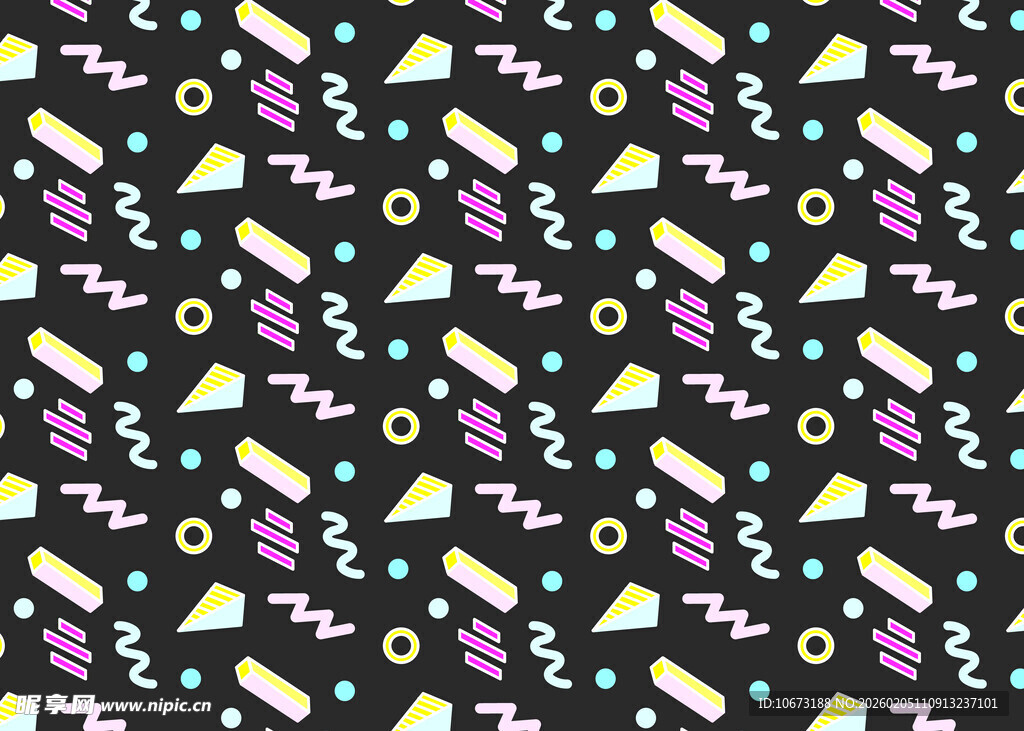 多彩几何图案无缝背景